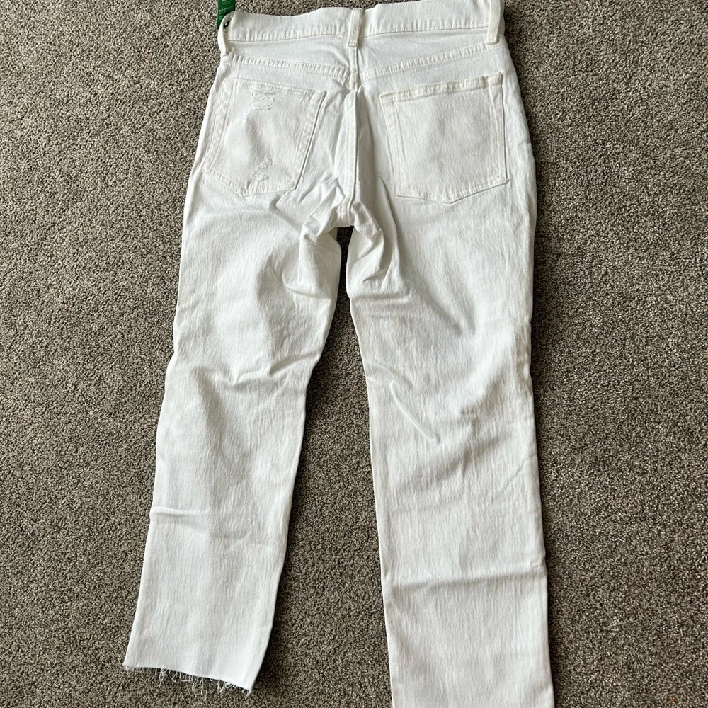 GAP White Cheeky straight high rise l Jeans 4P/27P - Picture 4 of 6